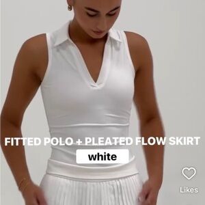 J80Fit Fitted White Polo Tank Top